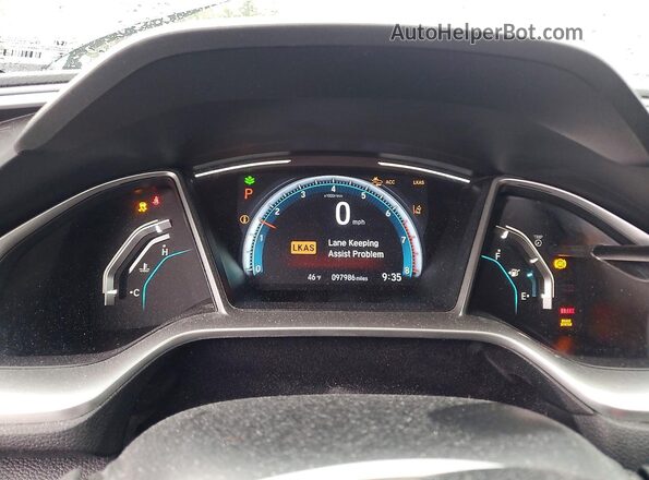 2HGFC3B39KH354772 2019 HONDA CIVIC Gray Widok zestawu wskaźników