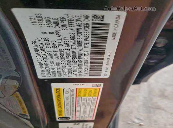 2HGFE1F76NH310535 2022 HONDA CIVIC Серый Вид подкапотного пространства