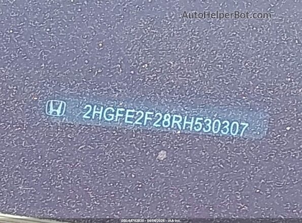 2HGFE2F28RH530307 2024 HONDA CIVIC Red 