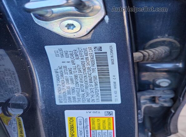 2HGFE2F51NH575965 2022 HONDA CIVIC Угольный Вид подкапотного пространства