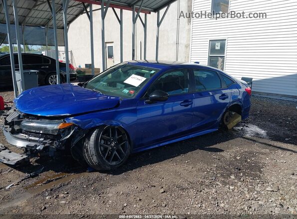 2HGFE2F52NH569804 2022 HONDA CIVIC Blue წინა მარცხენა ხედი სამი მეოთხედიდან