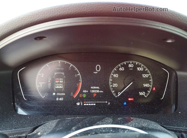 2HGFE2F54NH512407 2022 HONDA CIVIC Red ხელსაწყოთა პანელის ხედი