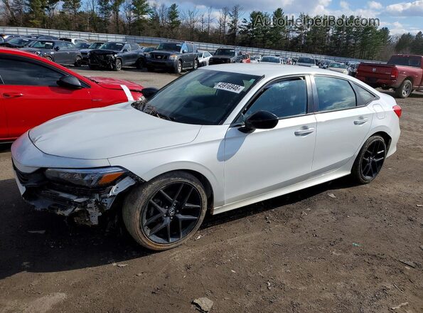 2HGFE2F55NH541768 2022 HONDA CIVIC White წინა მარცხენა ხედი სამი მეოთხედიდან