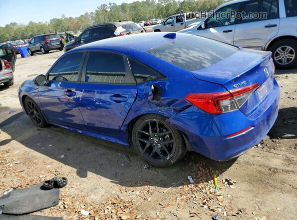 2HGFE2F56NH562192 2022 HONDA CIVIC Blue Rear left