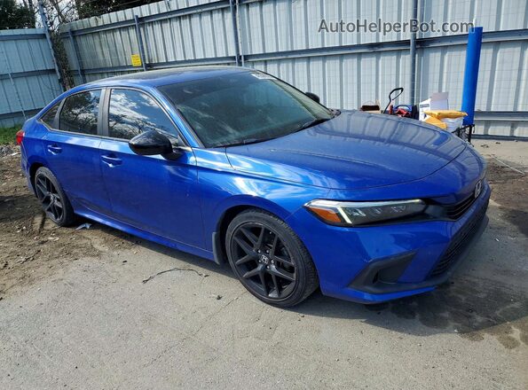 2HGFE2F56NH562192 2022 HONDA CIVIC Blue Front right