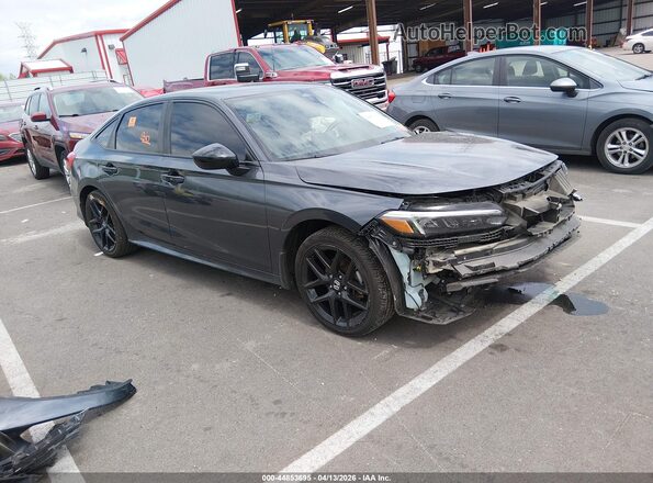 2HGFE2F56NH563729 2022 HONDA CIVIC Gray Przód prawy