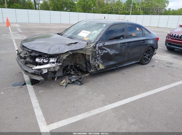 2HGFE2F56NH563729 2022 HONDA CIVIC Gray Przód lewy