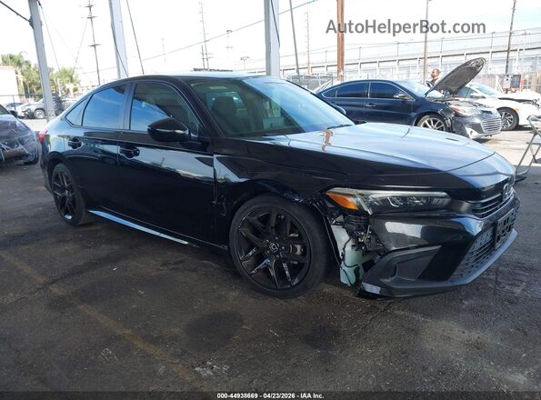 2HGFE2F56NH565125 2022 HONDA CIVIC Черный Передняя правая четверть