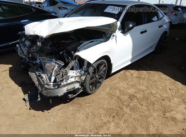 2HGFE2F58NH586185 2022 HONDA CIVIC White წინა მარცხენა ხედი სამი მეოთხედიდან