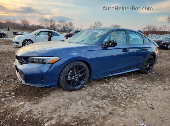 2HGFE2F58SH506833 2025 HONDA CIVIC Blue წინა მარცხენა ხედი სამი მეოთხედიდან