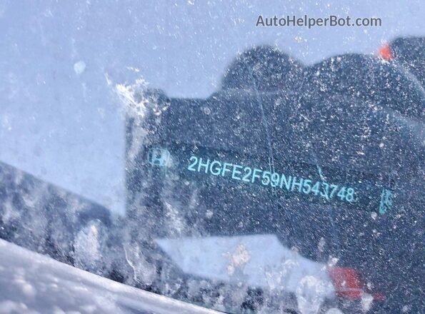 2HGFE2F59NH543748 2022 HONDA CIVIC Black VIN sticker view
