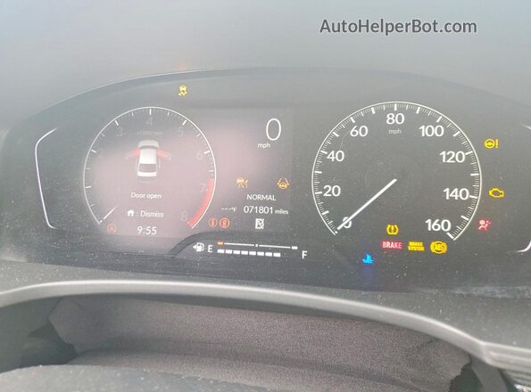 2HGFE2F59NH609683 2022 HONDA CIVIC Белый Вид щитка приборов