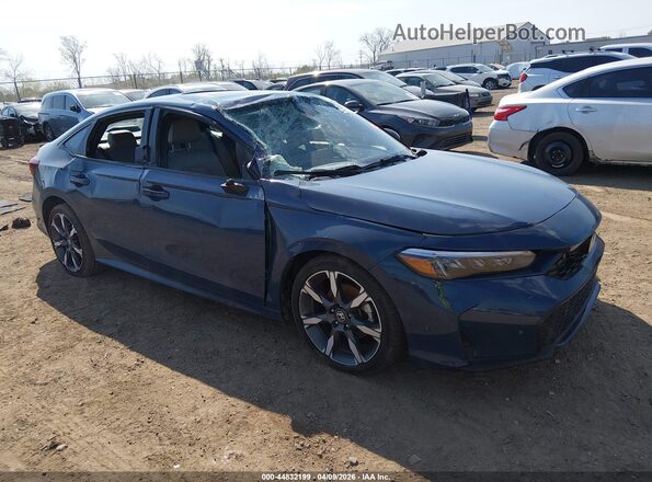 2HGFE4F85SH336128 2025 HONDA CIVIC HYBRID Синий Передняя правая четверть
