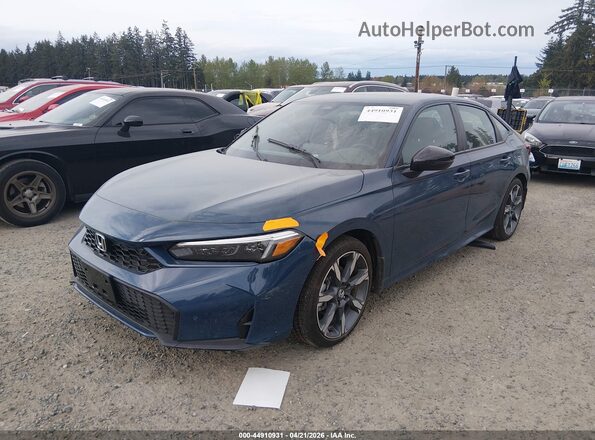 2HGFE4F87TH306324 2026 HONDA CIVIC HYBRID Синий Передняя левая четверть