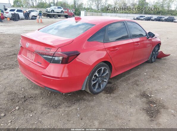 2HGFE4F88TH309233 2026 HONDA CIVIC HYBRID Красный Задняя правая четверть
