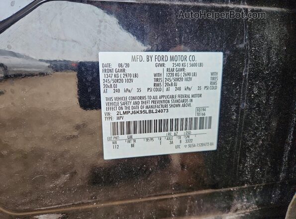 2LMPJ6K95LBL24073 2020 LINCOLN NAUTILUS Черный Вид подкапотного пространства