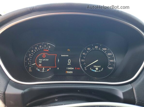 2LMPJ6LR8HBL29077 2017 LINCOLN MKX Серебряный Вид щитка приборов