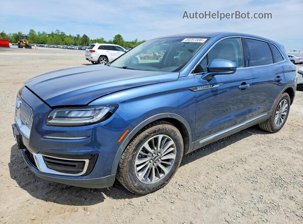 2LMPJ8K93KBL14331 2019 LINCOLN NAUTILUS Синий Передняя левая четверть
