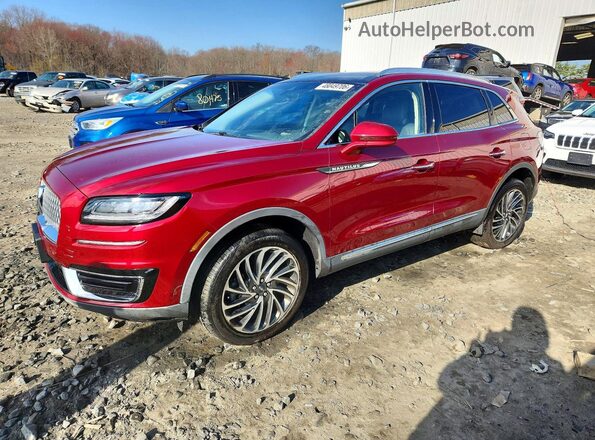 2LMPJ8LP0KBL36204 2019 LINCOLN NAUTILUS Red წინა მარცხენა ხედი სამი მეოთხედიდან