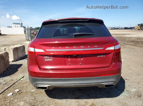 2LMPJ8LR1HBL45455 2017 LINCOLN MKX Red Rear view