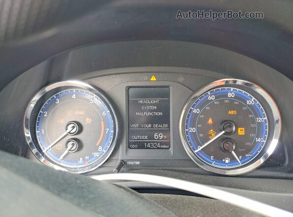 2T1BPRHEXHC841074 2017 TOYOTA LL Gray Vista del cuadro de instrumentos