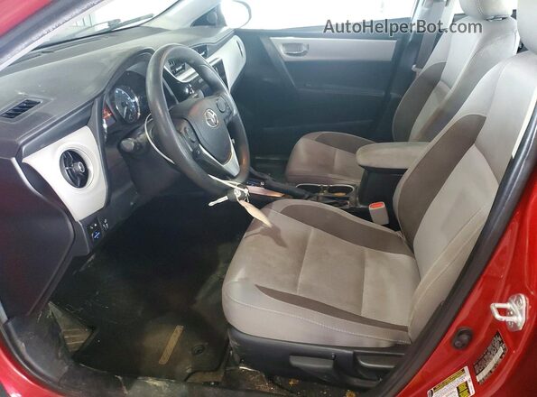 2T1BURHE8JC085727 2018 TOYOTA COROLLA Красный Вид салона спереди