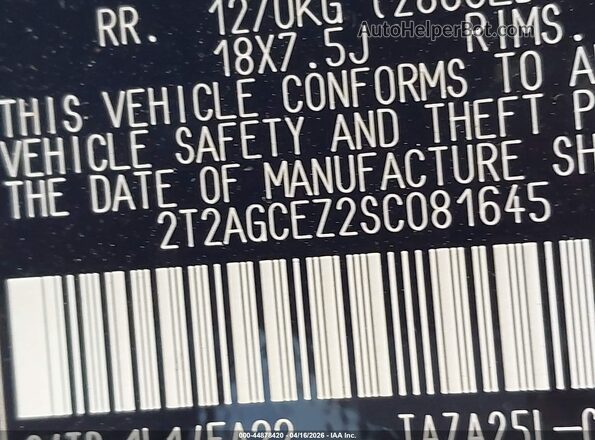 2T2AGCEZ2SC081645 2025 LEXUS NX 350 Gray Widok komory silnika