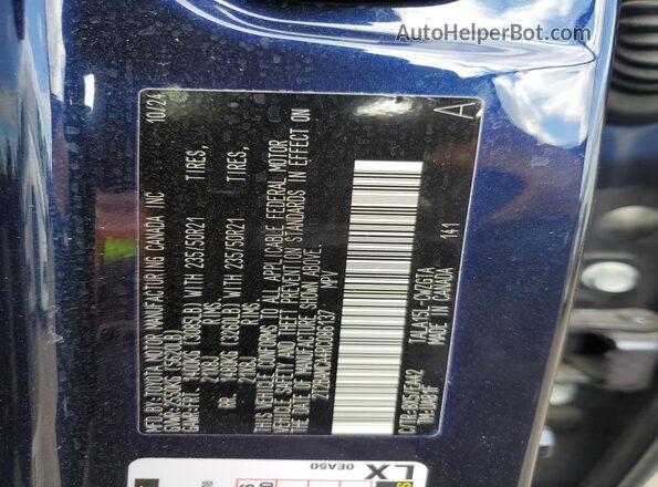 2T2BAMCA4RC086137 2024 LEXUS RX Blue Widok naklejki z numerem VIN