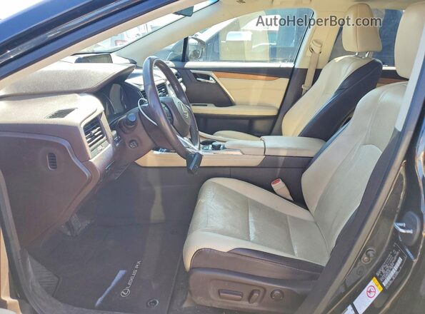 2T2BZMCA6GC048057 2016 LEXUS RX Черный Вид салона спереди