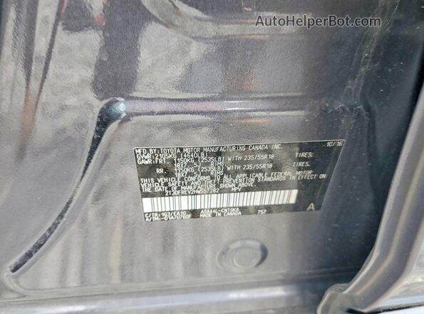 2T3DFREV2HW557282 2017 TOYOTA RAV4 Charcoal VIN կոդի պիտակի տեսք