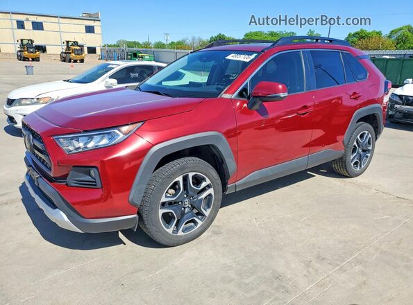 2T3J1RFV2KW030107 2019 TOYOTA RAV4 Red Vista tres cuartos delantera izquierda