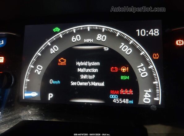 2T3MWRFV8SW267375 2025 TOYOTA LE White Вид щитка приладів