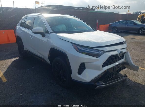 2T3T6RFV3PW045345 2023 TOYOTA RAV4 HYBRID White Przód prawy