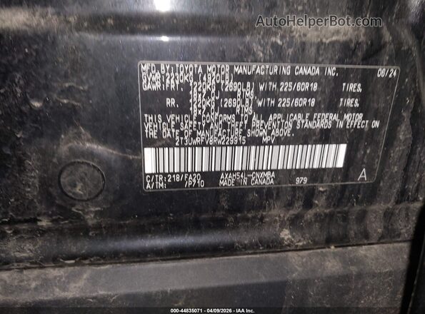 2T3UWRFV8RW229915 2024 TOYOTA RAV4 HYBRID Черный Вид подкапотного пространства