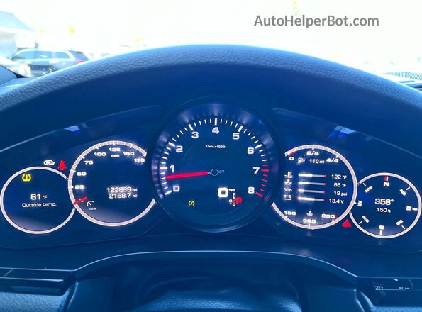 WP1AA2AY9KDA01367 2019 PORSCHE CAYENNE Blue Widok deski rozdzielczej