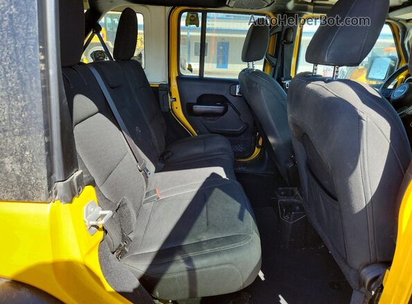 1C4HJXDN4JW318975 2018 JEEP WRANGLER Желтый Вид задней части салона