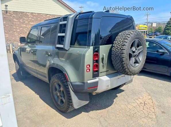 SALEJ7RXXM2052024 2021 LAND ROVER DEFENDER Зеленый Задняя правая четверть