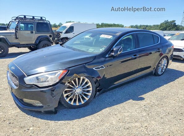 KNALW4D45H6036496 2017 KIA K900 Черный Передняя левая четверть