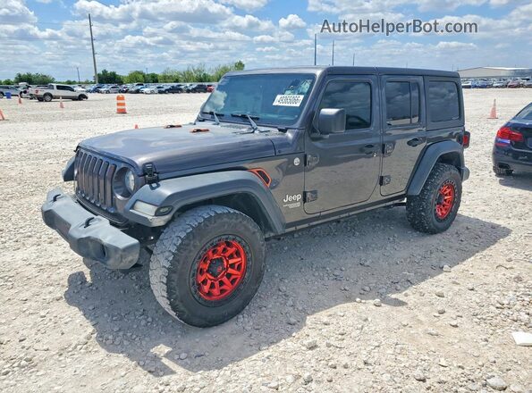 1C4HJXDG0KW612537 2019 JEEP WRANGLER Серый Передняя левая четверть