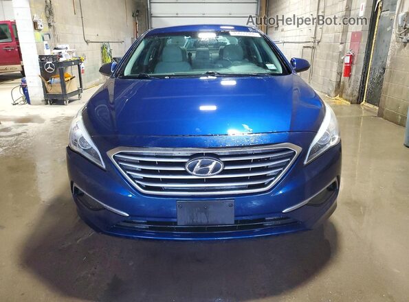 5NPE24AF2HH549238 2017 HYUNDAI SONATA Blue Вид ззаду