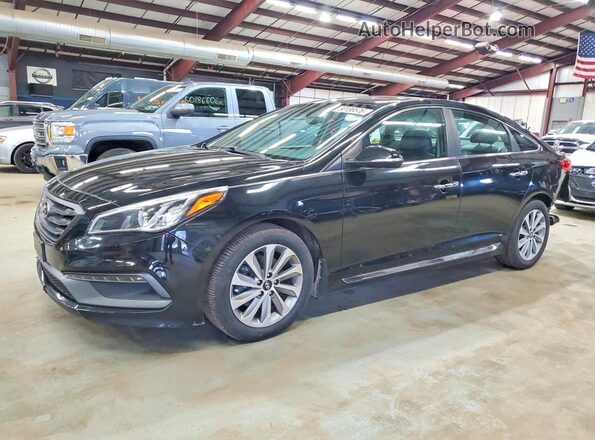 5NPE34AF5HH506073 2017 HYUNDAI SONATA Черный Задняя левая четверть