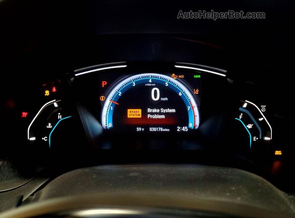 19XFC2F62KE027560 2019 HONDA CIVIC Серебряный Вид щитка приборов