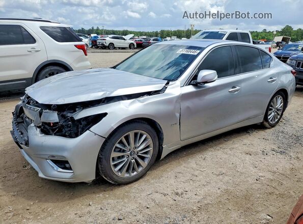 JN1EV7AP4JM352412 2018 INFINITI Q50 Серебряный Задняя левая четверть