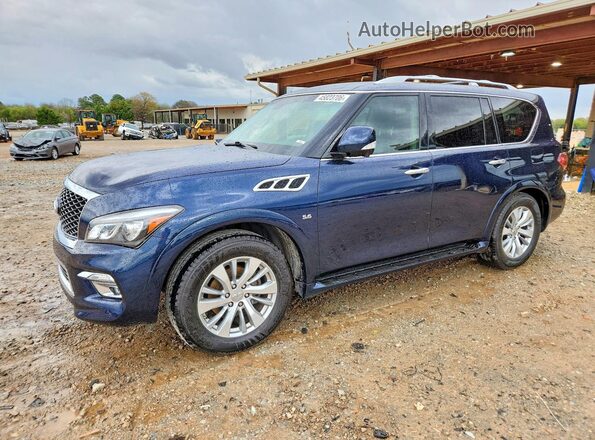 JN8AZ2NF6H9643435 2017 INFINITI QX80 Синий Передняя левая четверть