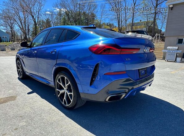 5UXCY8C06L9B12934 2020 BMW X6 Синий Задняя правая четверть