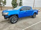 2021 Chevrolet 1500 Z71 Blue vin: 1GCGTDEN3M1227040