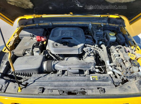 1C4HJXDN4JW318975 2018 JEEP WRANGLER Желтый Вид подкапотного пространства