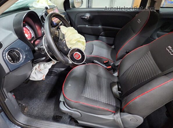 3C3CFFKR4HT526242 2017 FIAT 500 Charcoal Вид салону спереду