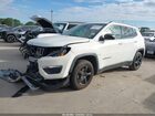 2019 Jeep Compass Sport Fwd White vin: 3C4NJCAB5KT736703
