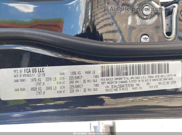 3C4NJCBB0KT676764 2019 JEEP COMPASS Black Vista del compartimento del motor